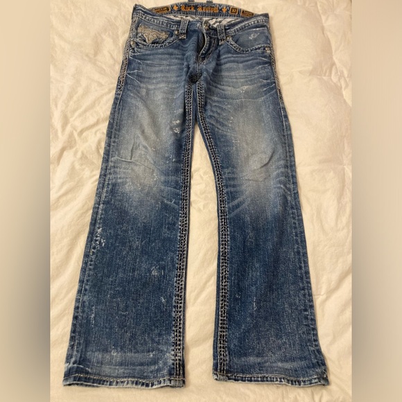 ROCK REVIVAL Lancer Relaxed Straight Jeans 32.